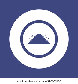 Stairs   icon,  isolated. Flat  design.