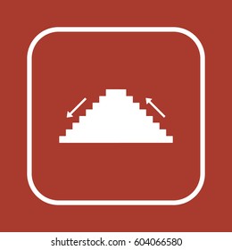Stairs   icon,  isolated. Flat  design.