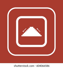 Stairs   icon,  isolated. Flat  design.