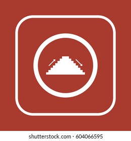 Stairs   icon,  isolated. Flat  design.