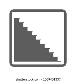 Stairs icon isolated on background. Modern flat pictogram, business, marketing, internet concept. Trendy Simple vector symbol for web site design or button to mobile app. Logo illustration