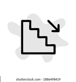 stairs icon isolated on white background from sign collection.