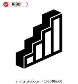 stairs icon isolated sign symbol vector illustration - high quality black style vector icons
