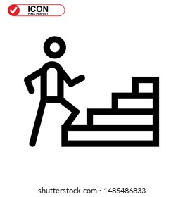 stairs icon isolated sign symbol vector illustration - high quality black style vector icons
