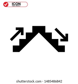 stairs icon isolated sign symbol vector illustration - high quality black style vector icons
