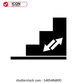 stairs icon isolated sign symbol vector illustration - high quality black style vector icons
