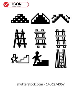 stairs icon isolated sign symbol vector illustration - Collection of high quality black style vector icons
