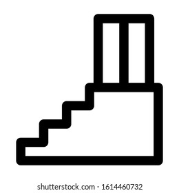 stairs icon isolated sign symbol vector illustration - high quality black style vector icons
