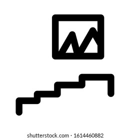 stairs icon isolated sign symbol vector illustration - high quality black style vector icons
