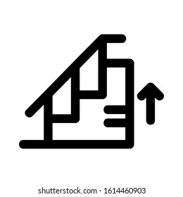 stairs icon isolated sign symbol vector illustration - high quality black style vector icons
