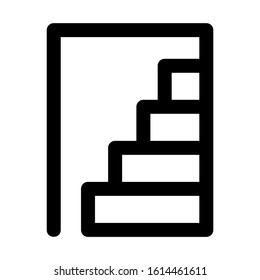 stairs icon isolated sign symbol vector illustration - high quality black style vector icons
