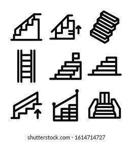 stairs icon isolated sign symbol vector illustration - Collection of high quality black style vector icons
