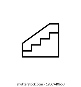 Stairs Icon Line Style Vector For Your Web Design