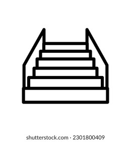stairs icon line style vector