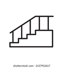 Stairs Icon Logo Design Vector Template Illustration