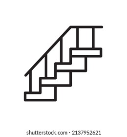 Stairs Icon Logo Design Vector Template Illustration