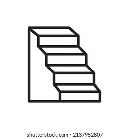 Stairs Icon Logo Design Vector Template Illustration
