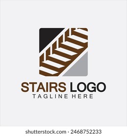 Treppensymbol Logo Design Vektorillustration Vorlage