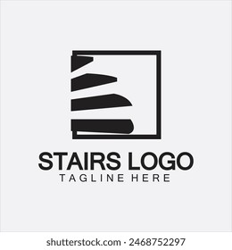 Treppensymbol Logo Design Vektorillustration Vorlage