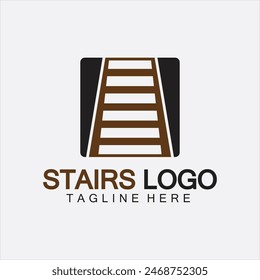 Treppensymbol Logo Design Vektorillustration Vorlage