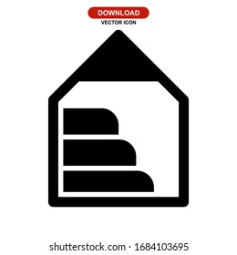 stairs icon or logo isolated sign symbol vector illustration - high quality black style vector icons
