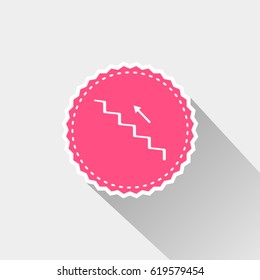 Stairs icon  with long shadow