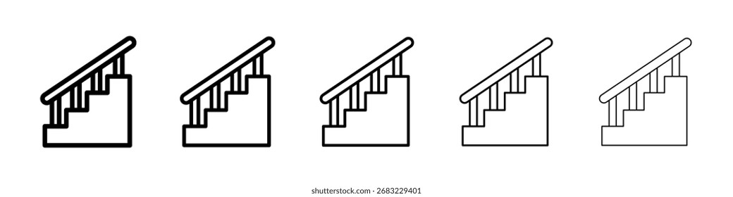 Stairs icon for mobile concept and web design.
