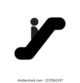 up stairs icon on white background