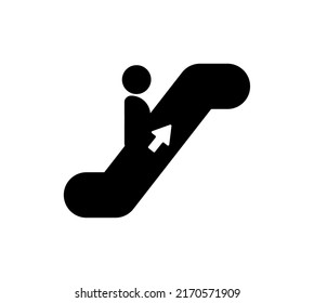 up stairs icon on white background