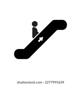 up stairs icon on white background
