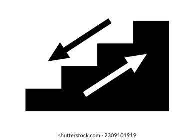 stairs icon on white background