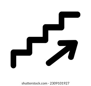 icono de escaleras en fondo blanco
