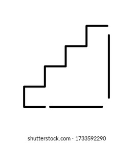 stairs icon  with outline style vector for your web design, logo, UI. illustration