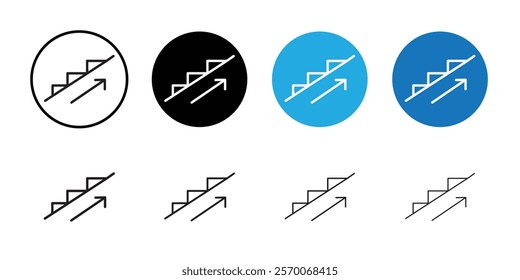 stairs icon Outline vector for web ui