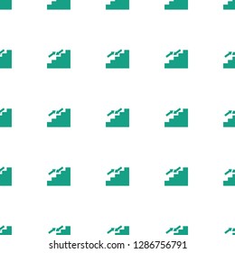 stairs icon pattern seamless white background. Editable filled stairs icon. stairs icon pattern for web and mobile.