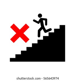 Stairs icon. Public sign. It can be used as an information sticker.