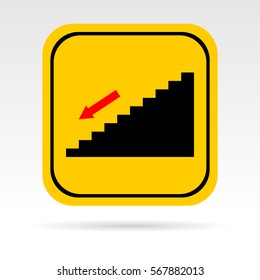 Stairs icon. Public sign. It can be used as an information sticker.