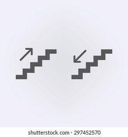 Stairs icon set