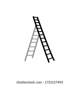 Stairs icon with shadow. Vector Symbol Staircase