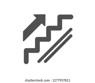 Stairs icon. Shopping stairway sign. Entrance or Exit symbol. Quality design element. Classic style icon. Vector