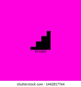 stairs icon sign signifier vector