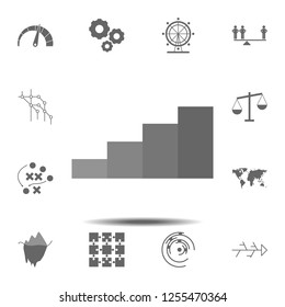 stairs icon. Simple glyph vector element of charts and diagrams set icons for UI and UX, website or mobile application
