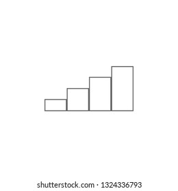 stairs icon. Simple thin line, outline vector of charts and diagrams icons for UI and UX, website or mobile application