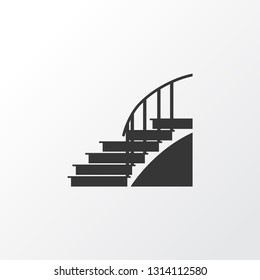 Stairs icon symbol. Premium quality isolated ladder element in trendy style.