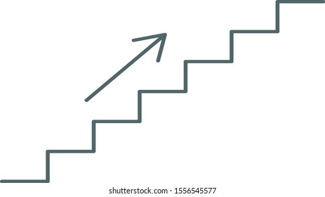 Stairs icon. Stairs symbol. Vector illustration