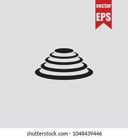 Stairs icon in trendy isolated on grey background.Vector illustration.