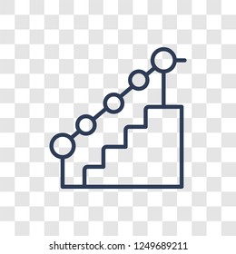 Stairs icon. Trendy linear Stairs logo concept on transparent background from Real Estate collection