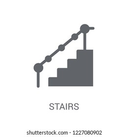 Stairs icon. Trendy Stairs logo concept on white background from Real Estate collection. Suitable for use on web apps, mobile apps and print media.