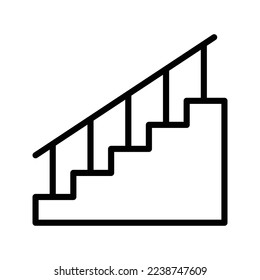 Icono de escaleras. Icono moderno de moderna moda de escaleras vectoriales en fondo blanco 