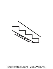 Icono de escaleras, ícono de la mejor línea del Vector.